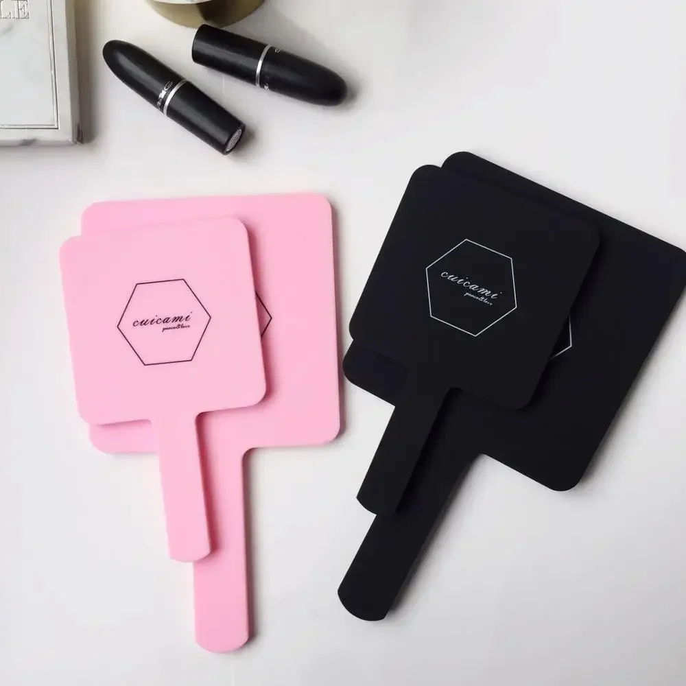Beauty Makeup Hd - Print Logo HD Handle Makeup Mirror