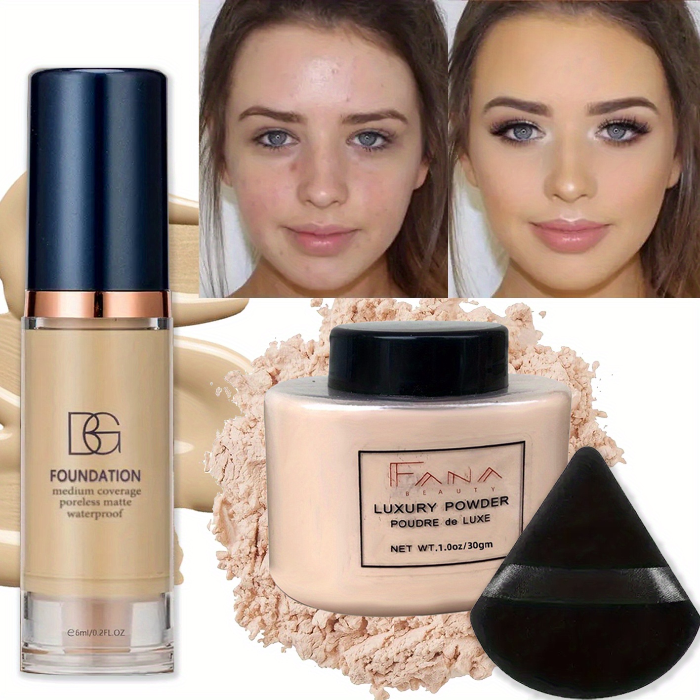 3 szt./zestaw Podkład pełne kr – Rare Beauty Makeup Kit recenzja i cena