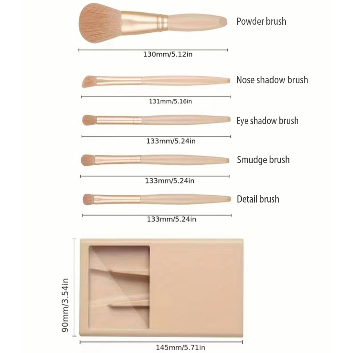 5-częściowy zestaw pędzli kosm – Beauty And Makeup Quotes recenzja i cena