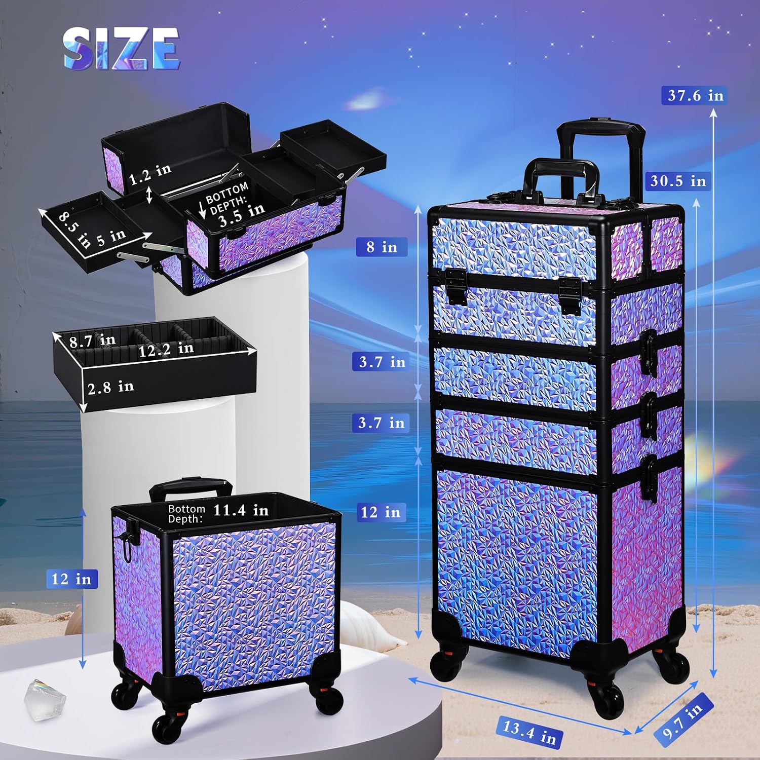Wózek na kółkach do makijażu,  – Makeup Organizer recenzja i cena