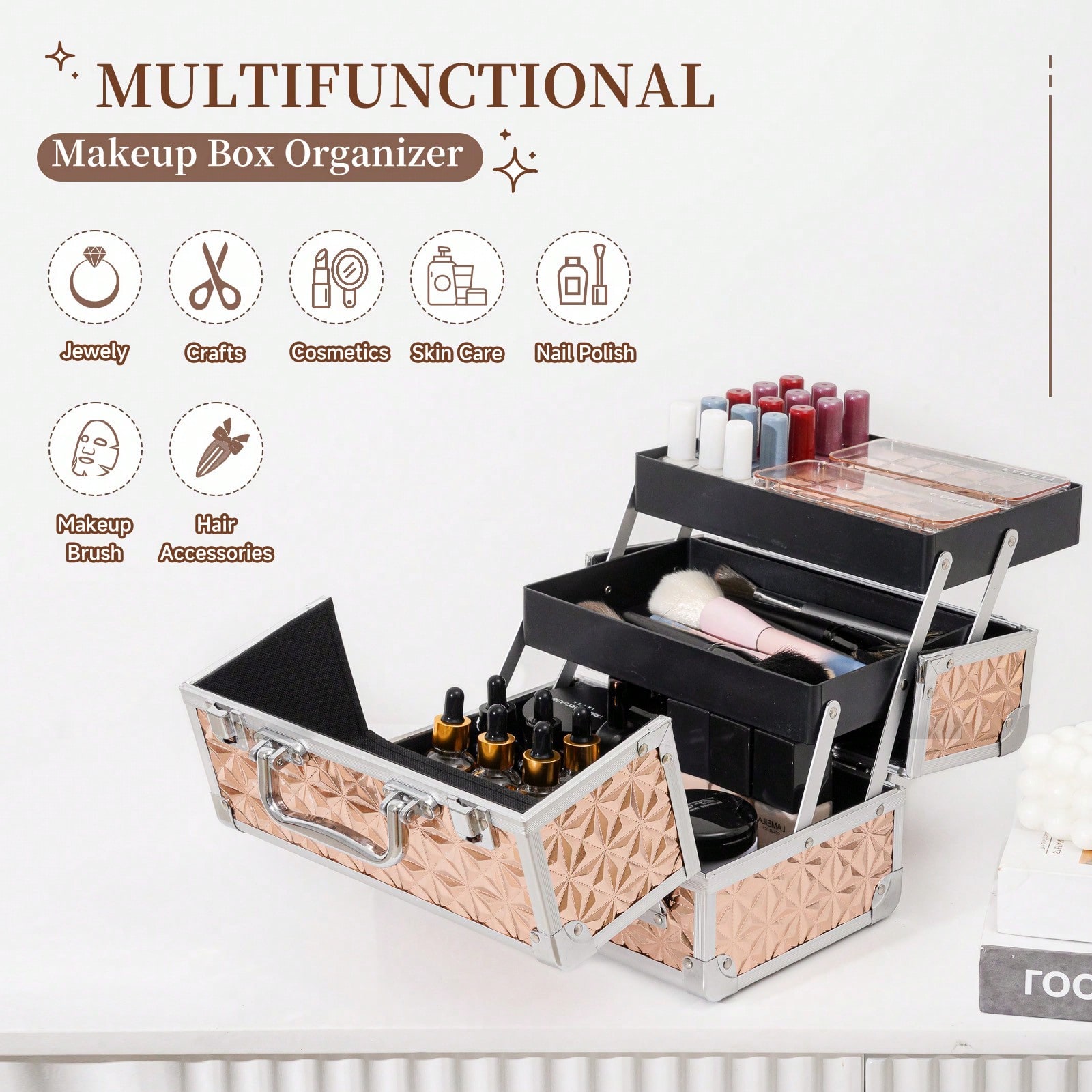 Kuferek na kosmetyki, przenośn – Makeup Organizer recenzja i cena